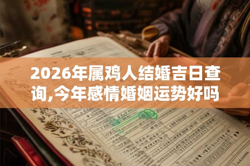 2026年属鸡人结婚吉日查询,今年感情婚姻运势好吗