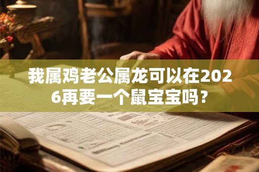 我属鸡老公属龙可以在2026再要一个鼠宝宝吗？
