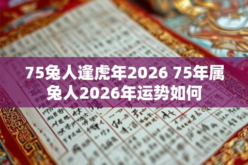75兔人逢虎年2026 75年属兔人2026年运势如何 75兔人逢虎年2026 75年属兔人2026年运势如何