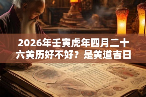 2026年壬寅虎年四月二十六黄历好不好？是黄道吉日吗？