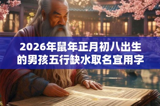 2026年鼠年正月初八出生的男孩五行缺水取名宜用字
