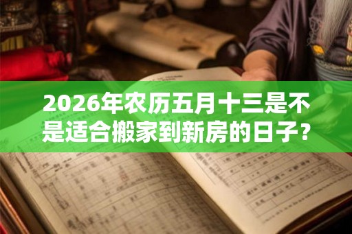 2026年农历五月十三是不是适合搬家到新房的日子？