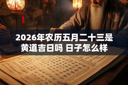 2026年农历五月二十三是黄道吉日吗 日子怎么样