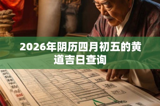 2026年阴历四月初五的黄道吉日查询