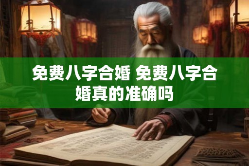 免费八字合婚 免费八字合婚真的准确吗