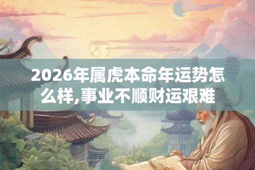 2026年属虎本命年运势怎么样,事业不顺财运艰难