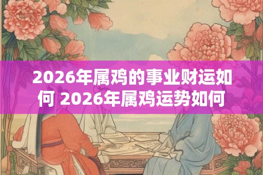 2026年属鸡的事业财运如何 2026年属鸡运势如何