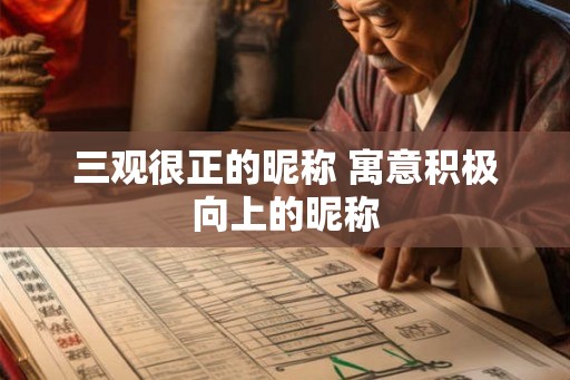 三观很正的昵称 寓意积极向上的昵称