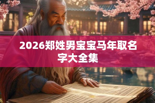 2026郑姓男宝宝马年取名字大全集 2026郑姓男宝宝马年取名字大全集