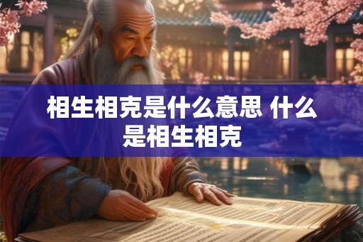 相生相克是什么意思 什么是相生相克
