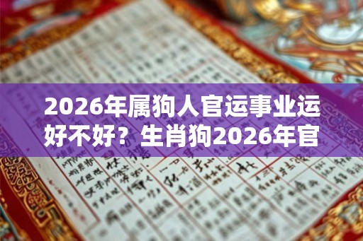 2026年属狗人官运事业运好不好?生肖狗2026年官运解析 2026年属狗人官运事业运好不好?生肖狗2026年官运解析