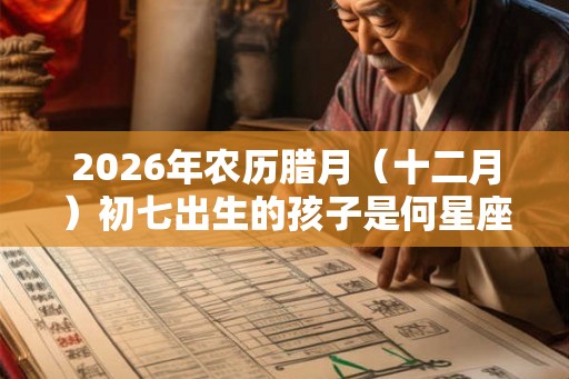 2026年农历腊月（十二月）初七出生的孩子是何星座？