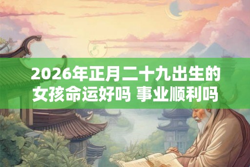 2026年正月二十九出生的女孩命运好吗 事业顺利吗
