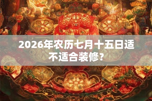 2026年农历七月十五日适不适合装修？