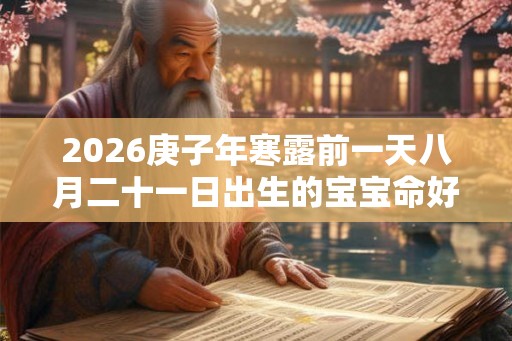 2026庚子年寒露前一天八月二十一日出生的宝宝命好不好？