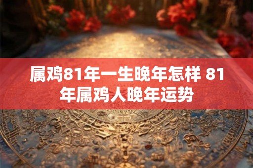 属鸡81年一生晚年怎样 81年属鸡人晚年运势