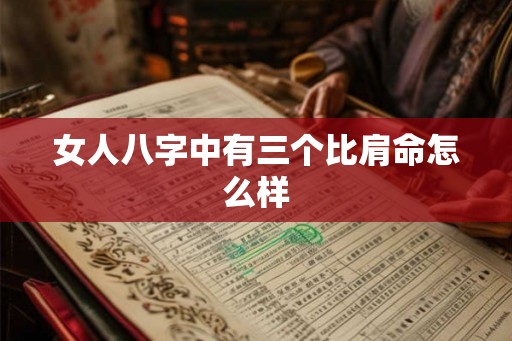 女人八字中有三个比肩命怎么样