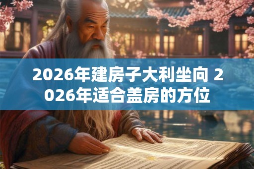 2026年建房子大利坐向 2026年适合盖房的方位