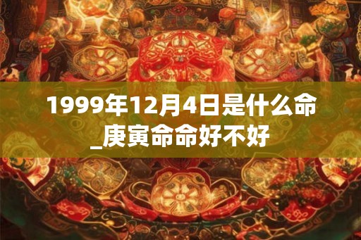1999年12月4日是什么命_庚寅命命好不好