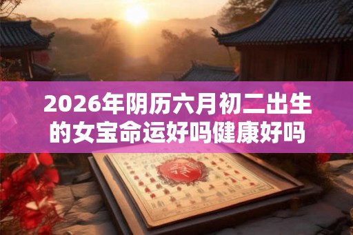 2026年阴历六月初二出生的女宝命运好吗健康好吗