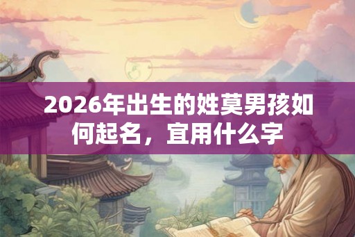 2026年出生的姓莫男孩如何起名,宜用什么字 2026年出生的姓莫男孩如何起名,宜用什么字