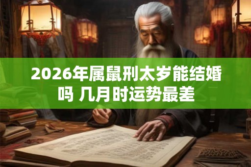 2026年属鼠刑太岁能结婚吗 几月时运势最差