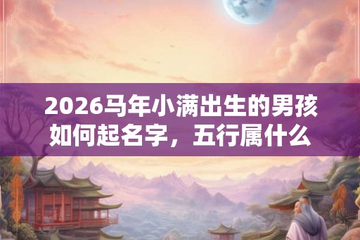 2026马年小满出生的男孩如何起名字，五行属什么