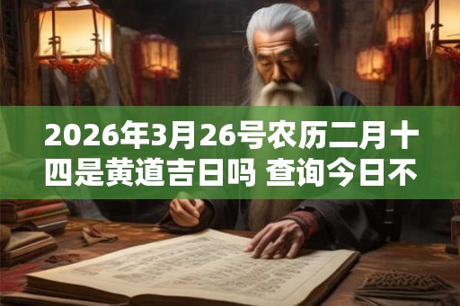 2026年3月26号农历二月十四是黄道吉日吗 查询今日不是