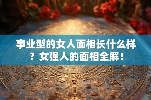 事业型的女人面相长什么样？女强人的面相全解！