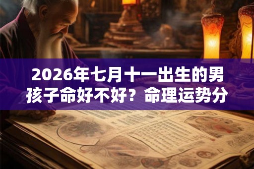 2026年七月十一出生的男孩子命好不好？命理运势分析
