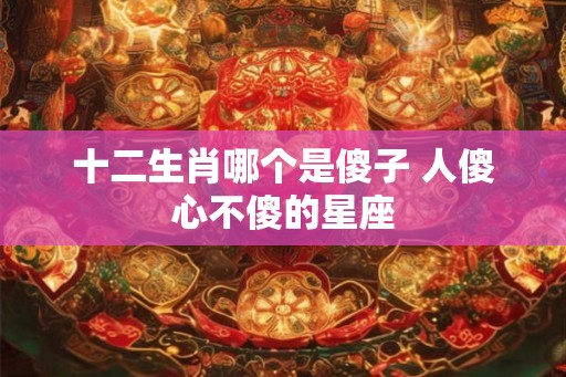十二生肖哪个是傻子 人傻心不傻的星座