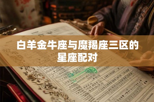 白羊金牛座与魔羯座三区的星座配对