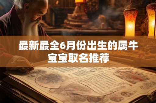 最新最全6月份出生的属牛宝宝取名推荐