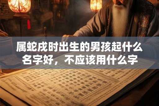 属蛇戌时出生的男孩起什么名字好，不应该用什么字