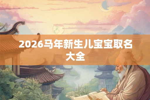 2026马年新生儿宝宝取名大全
