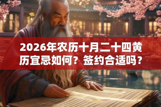 2026年农历十月二十四黄历宜忌如何？签约合适吗？