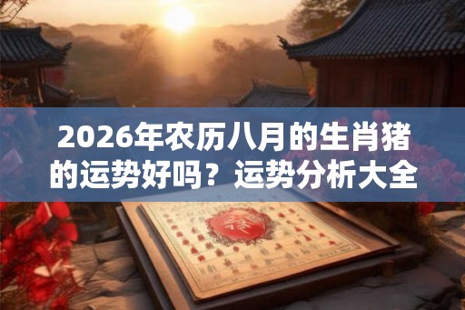 2026年农历八月的生肖猪的运势好吗？运势分析大全
