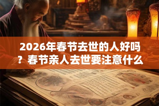 2026年春节去世的人好吗？春节亲人去世要注意什么？