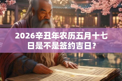 2026辛丑年农历五月十七日是不是签约吉日？