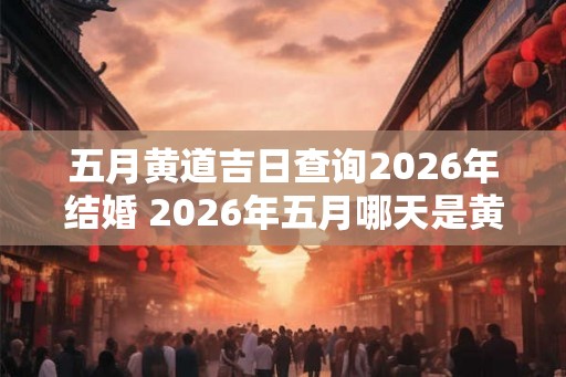 五月黄道吉日查询2026年结婚 2026年五月哪天是黄道吉日结婚 五月黄道吉日查询2026年结婚 2026年五月哪天是黄道吉日结婚