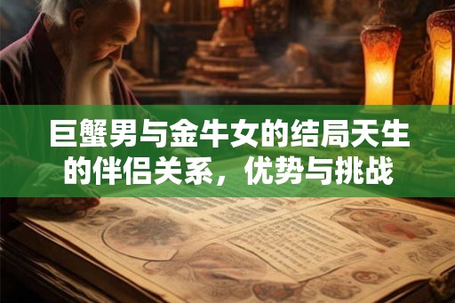 巨蟹男与金牛女的结局天生的伴侣关系，优势与挑战