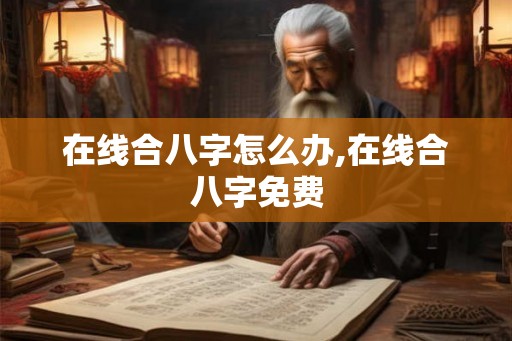在线合八字怎么办,在线合八字免费