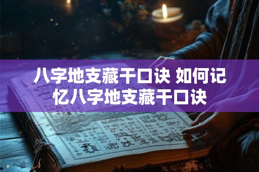 八字地支藏干口诀 如何记忆八字地支藏干口诀