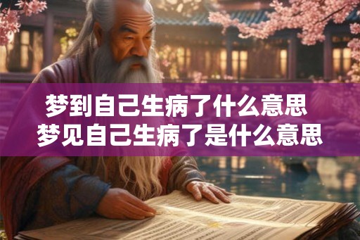 梦到自己生病了什么意思 梦见自己生病了是什么意思
