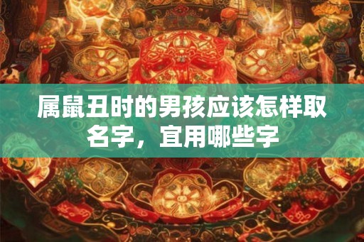 属鼠丑时的男孩应该怎样取名字，宜用哪些字