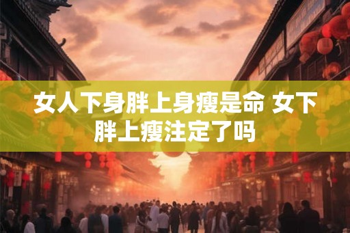 女人下身胖上身瘦是命 女下胖上瘦注定了吗
