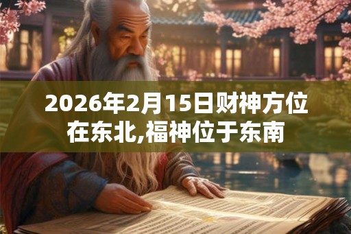 2026年2月15日财神方位在东北,福神位于东南