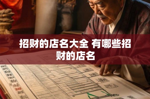 招财的店名大全 有哪些招财的店名