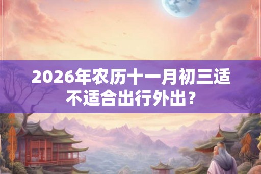 2026年农历十一月初三适不适合出行外出？