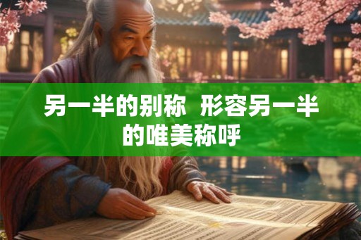 另一半的别称  形容另一半的唯美称呼